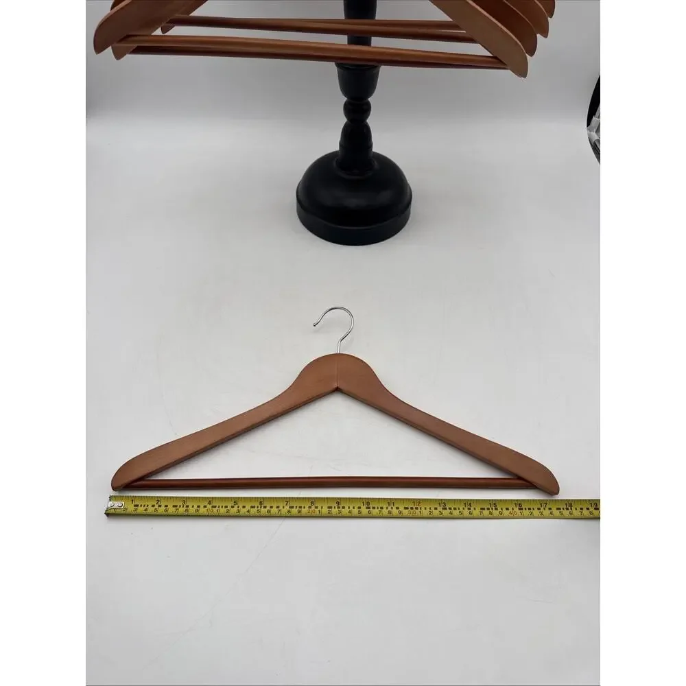 Lot Of 10 Beautiful Wood Hangers For Pants And Or Suits